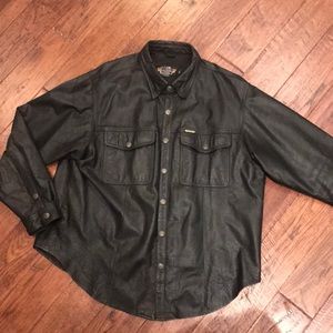 Harley-Davidson genuine leather shirt jacket
